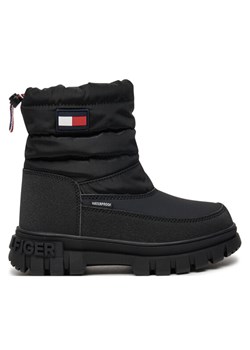 Tommy Hilfiger Śniegowce Fur Boot T3X5-33715-1695 M Czarny ze sklepu MODIVO w kategorii Buty zimowe dziecięce - zdjęcie 182722660