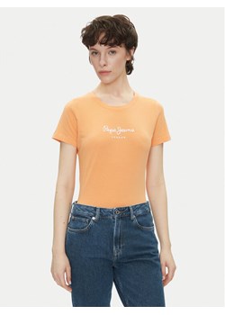 Pepe Jeans T-Shirt New Virginia PL505202 Pomarańczowy Slim Fit ze sklepu MODIVO w kategorii Bluzki damskie - zdjęcie 182722821