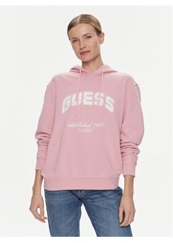 Guess Bluza V2YQ02 FL04D Różowy Regular Fit ze sklepu MODIVO w kategorii Bluzy damskie - zdjęcie 182723201