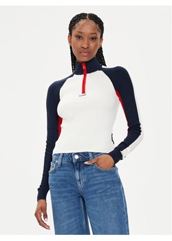 Tommy Jeans Sweter Colorblock DW0DW18595 Écru Slim Fit ze sklepu MODIVO w kategorii Swetry damskie - zdjęcie 182723213