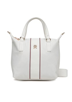 Tommy Hilfiger Torebka Poppy Small Tote Corp AW0AW17204 Écru ze sklepu MODIVO w kategorii Torby Shopper bag - zdjęcie 182723260