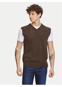Lindbergh Sweter 30-800221 Brązowy Relaxed Fit ze sklepu MODIVO w kategorii Swetry męskie - zdjęcie 182723450