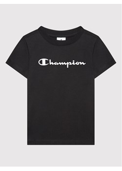 Champion T-Shirt Contrast Script Logo 404541 Czarny Regular Fit ze sklepu MODIVO w kategorii T-shirty chłopięce - zdjęcie 182723461