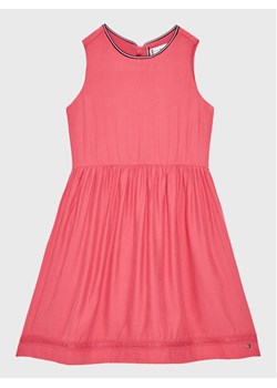 Tommy Hilfiger Sukienka codzienna Ceremonial KG0KG07020 M Różowy Regular Fit ze sklepu MODIVO w kategorii Sukienki dziewczęce - zdjęcie 182723634