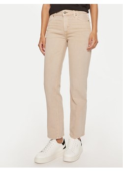 Guess Jeans Jeansy W4YA98 D5E71 Beżowy Straight Fit ze sklepu MODIVO w kategorii Jeansy damskie - zdjęcie 182723653