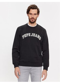 Pepe Jeans Bluza Raven PM582555 Czarny Regular Fit ze sklepu MODIVO w kategorii Bluzy męskie - zdjęcie 182724080