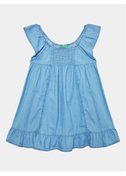 United Colors Of Benetton Sukienka codzienna 4DHJGV00S Niebieski Regular Fit ze sklepu MODIVO w kategorii Sukienki dziewczęce - zdjęcie 182724183