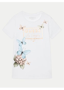 Guess T-Shirt J5RI33 K6YW4 Biały Regular Fit ze sklepu MODIVO w kategorii Bluzki dziewczęce - zdjęcie 182724223