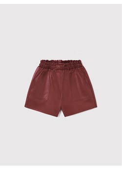 Mayoral Szorty z imitacji skóry 7206 Bordowy Regular Fit ze sklepu MODIVO w kategorii Spodenki dziewczęce - zdjęcie 182724243