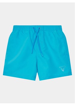 Guess Szorty sportowe L4GZ06 WG282 Niebieski Regular Fit ze sklepu MODIVO w kategorii Spodenki chłopięce - zdjęcie 182724411