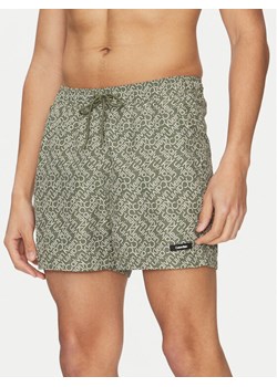 Calvin Klein Swimwear Szorty kąpielowe KM0KM01120 Zielony Regular Fit ze sklepu MODIVO w kategorii Kąpielówki - zdjęcie 182724513