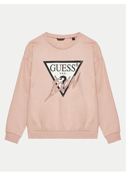 Guess Bluza J4BQ04 KAV34 Różowy Regular Fit ze sklepu MODIVO w kategorii Bluzy dziewczęce - zdjęcie 182724574