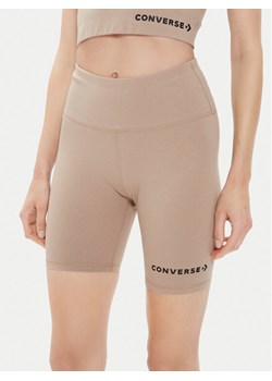 Converse Szorty sportowe W Wordmark Bike Short 10024539-A10 Beżowy Skinny Fit ze sklepu MODIVO w kategorii Szorty - zdjęcie 182724674