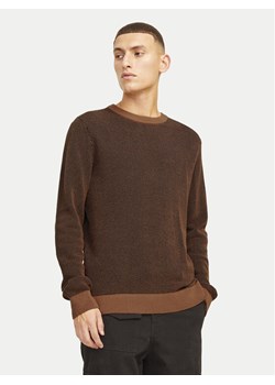 Jack&Jones Sweter Globe 12258139 Brązowy Regular Fit ze sklepu MODIVO w kategorii Swetry męskie - zdjęcie 182724791