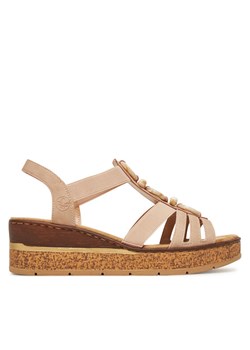 Rieker Sandały 63778-31 Beżowy ze sklepu MODIVO w kategorii Espadryle damskie - zdjęcie 182724960