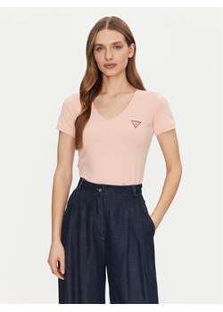 Guess T-Shirt W2YI45 J1314 Pomarańczowy Slim Fit ze sklepu MODIVO w kategorii Bluzki damskie - zdjęcie 182725134