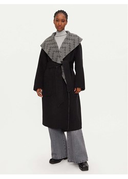 KARL LAGERFELD Płaszcz wełniany 246W1502 Szary Loose Fit ze sklepu MODIVO w kategorii Płaszcze damskie - zdjęcie 182725180