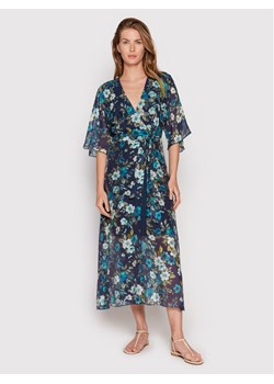 Guess Sukienka letnia W2YK38 WEPQ0 Granatowy Regular Fit ze sklepu MODIVO w kategorii Sukienki - zdjęcie 182725250
