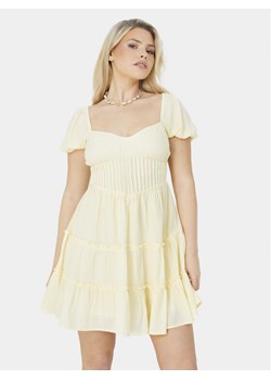 Brave Soul Sukienka letnia LDRW-654BELINDAL Żółty Straight Fit ze sklepu MODIVO w kategorii Sukienki - zdjęcie 182725342