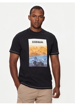 Napapijri T-Shirt S-Rollin NP0A4I3D Czarny Regular Fit ze sklepu MODIVO w kategorii T-shirty męskie - zdjęcie 182725373