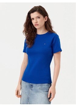 Tommy Hilfiger T-Shirt New Cody WW0WW40587 Niebieski Slim Fit ze sklepu MODIVO w kategorii Bluzki damskie - zdjęcie 182725453