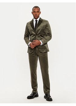 Jack&Jones Garnitur Velvet 12271528 Zielony Slim Fit ze sklepu MODIVO w kategorii Garnitury męskie - zdjęcie 182725542