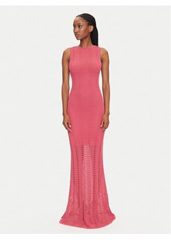 Marciano Guess Sukienka dzianinowa 5GGK44 5869Z Różowy Regular Fit ze sklepu MODIVO w kategorii Sukienki - zdjęcie 182725623