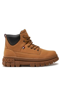 Tommy Hilfiger Trapery T3X5-33706-1269206 S Brązowy ze sklepu MODIVO w kategorii Buty zimowe dziecięce - zdjęcie 182725693