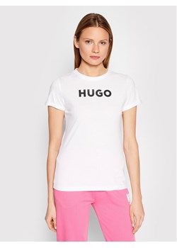 Hugo T-Shirt 50473813 Biały Slim Fit ze sklepu MODIVO w kategorii Bluzki damskie - zdjęcie 182725704