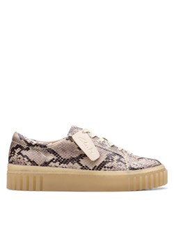 Clarks Sneakersy Mayhill Walk 26178855 Beżowy ze sklepu MODIVO w kategorii Buty sportowe damskie - zdjęcie 182725941