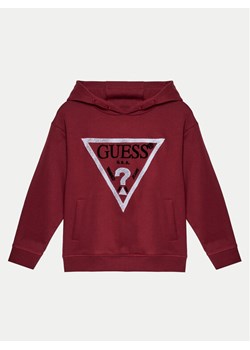 Guess Bluza L4RQ23 KAD74 Bordowy Regular Fit ze sklepu MODIVO w kategorii Bluzy chłopięce - zdjęcie 182726000
