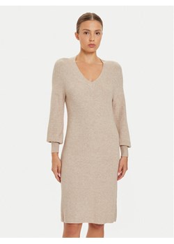 ONLY Sukienka dzianinowa Katia 15312844 Beżowy Regular Fit ze sklepu MODIVO w kategorii Sukienki - zdjęcie 182726020