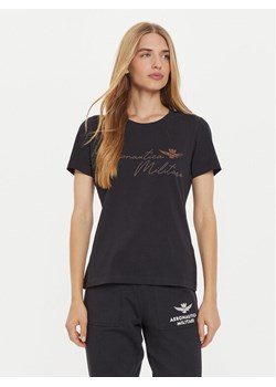Aeronautica Militare T-Shirt 242FE1970DF567 Czarny Regular Fit ze sklepu MODIVO w kategorii Bluzki damskie - zdjęcie 182726203