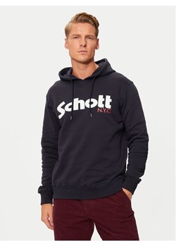 SCHOTT N.Y.C. Bluza SWHOOD Granatowy Regular Fit ze sklepu MODIVO w kategorii Bluzy męskie - zdjęcie 182726242