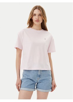 Tommy Hilfiger T-Shirt UW0UW05763 Różowy Regular Fit ze sklepu MODIVO w kategorii Bluzki damskie - zdjęcie 182726251