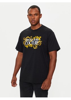 Versace Jeans Couture T-Shirt 77GAHE05 CJ00E Czarny Regular Fit - id: 0000304383991 - marki Versace Jeans - 182726324 Versace Jeans Couture T-Shirt 77GAHE05 CJ00E Czarny Regular Fit ze sklepu MODIVO w kategorii T-shirty męskie - zdjęcie 182726324