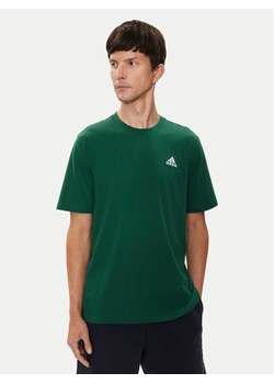 adidas T-Shirt Essentials Single Jersey Embroidered Small Logo IJ6111 Zielony Regular Fit ze sklepu MODIVO w kategorii T-shirty męskie - zdjęcie 182726331