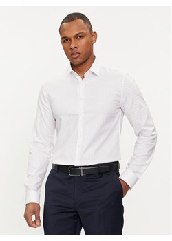 Calvin Klein Koszula Micro Dot K10K112884 Biały Slim Fit ze sklepu MODIVO w kategorii Koszule męskie - zdjęcie 182726463