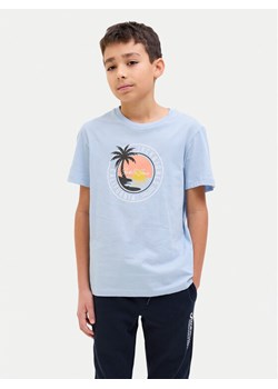 Jack&Jones Junior T-Shirt Palm 12269922 Błękitny Regular Fit ze sklepu MODIVO w kategorii T-shirty chłopięce - zdjęcie 182726472