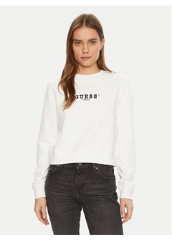 Guess Jeans Bluza W5RQ28 K68I4 Biały Regular Fit ze sklepu MODIVO w kategorii Bluzy damskie - zdjęcie 182726664