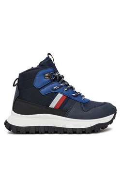 Tommy Hilfiger Trzewiki T3B9-33680-1696A M Granatowy ze sklepu MODIVO w kategorii Buty zimowe dziecięce - zdjęcie 182726784