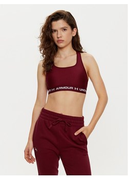 Under Armour Biustonosz sportowy Crossback Mid Bra 1361034 Bordowy ze sklepu MODIVO w kategorii Biustonosze - zdjęcie 182726792