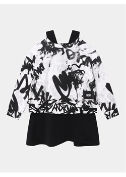 DKNY Sukienka dzianinowa D32888 S Czarny Regular Fit ze sklepu MODIVO w kategorii Sukienki dziewczęce - zdjęcie 182726802