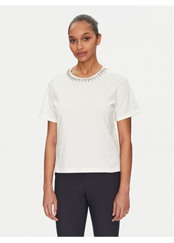 Morgan T-Shirt 251-DOUTI Biały Regular Fit ze sklepu MODIVO w kategorii Bluzki damskie - zdjęcie 182726864