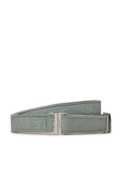 Calvin Klein Pasek Damski Gracie Logo Jacquard Belt 3.0 K60K611922 Szary ze sklepu MODIVO w kategorii Paski damskie - zdjęcie 182727112