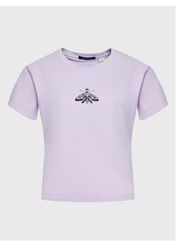 Kaotiko T-Shirt Washed Moth AL003-01-M002 Fioletowy Regular Fit - id: 0000301930877 - marki Kaotiko - 182727181 Kaotiko T-Shirt Washed Moth AL003-01-M002 Fioletowy Regular Fit ze sklepu MODIVO w kategorii Bluzki damskie - zdjęcie 182727181