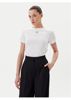 BOSS T-Shirt C_Elogo_21 50540260 Biały Slim Fit ze sklepu MODIVO w kategorii Bluzki damskie - zdjęcie 182727291
