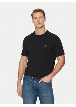 Gant T-Shirt Original Shield 2003295 Czarny Regular Fit ze sklepu MODIVO w kategorii T-shirty męskie - zdjęcie 182727474