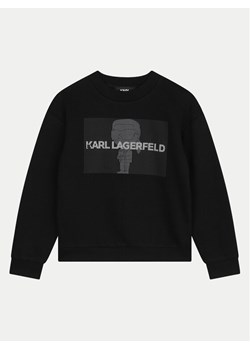 Karl Lagerfeld Kids Bluza Z30242 S Czarny Regular Fit ze sklepu MODIVO w kategorii Bluzy chłopięce - zdjęcie 182727603