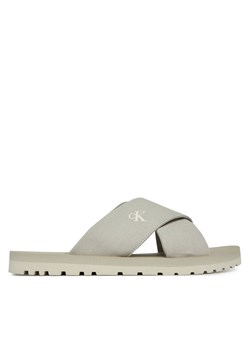 Calvin Klein Jeans Klapki Cross Sandal Crxs Tx YM0YM01223 Szary ze sklepu MODIVO w kategorii Klapki męskie - zdjęcie 182727612